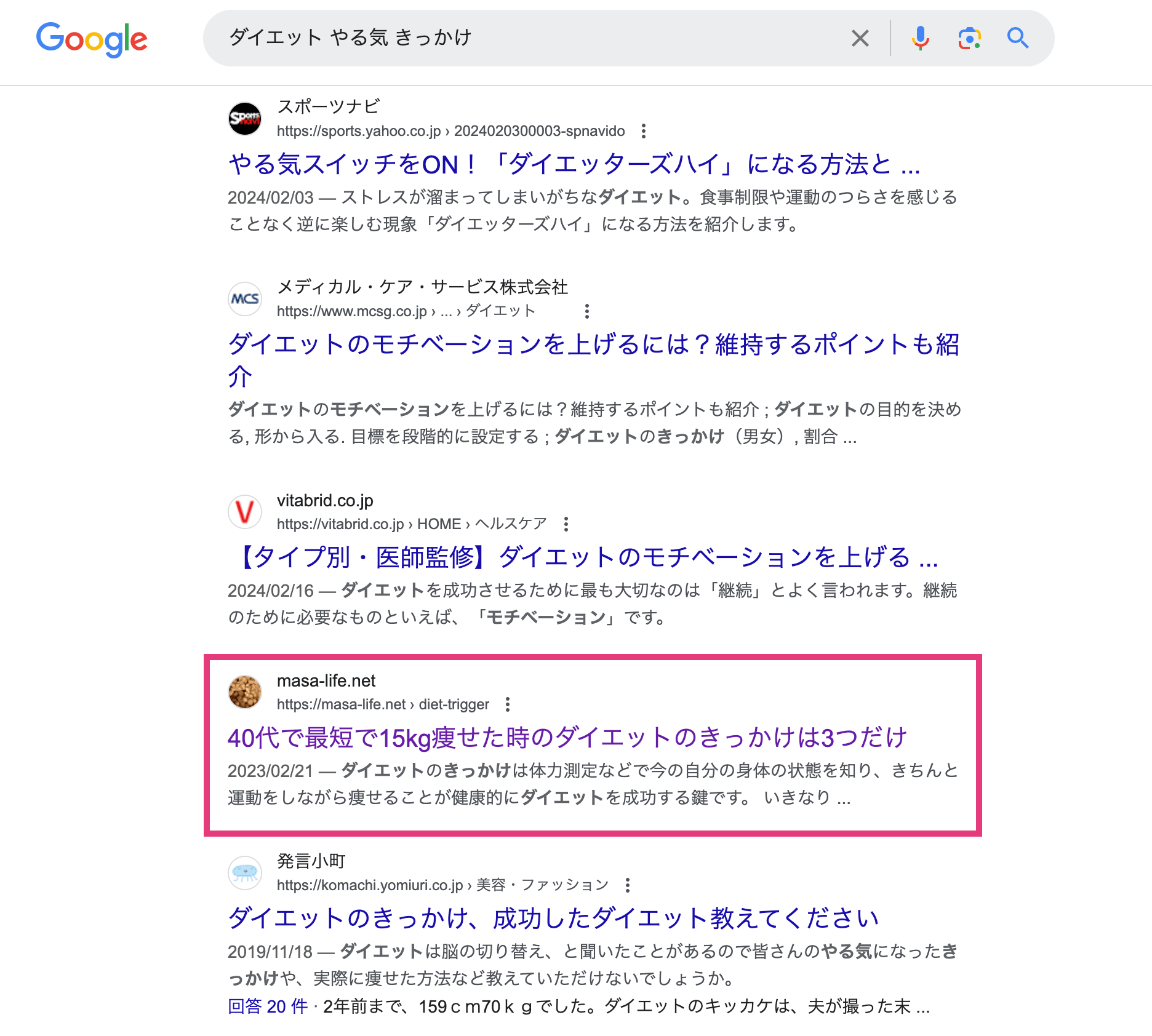 競合サイトを確認する